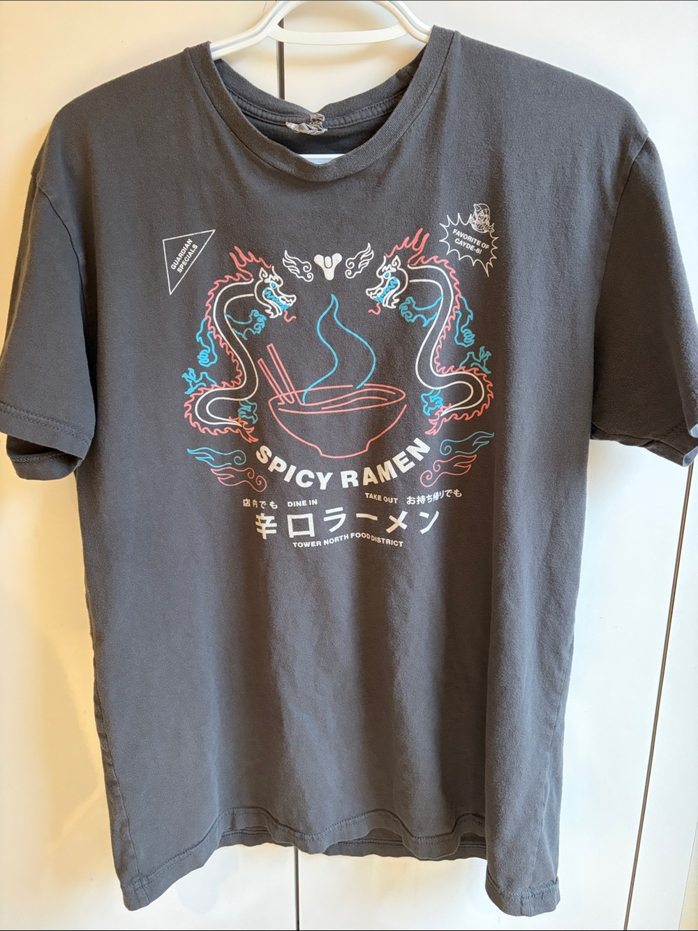 Next Level Apparel Charcoal Spicy Ramen Graphic Tee